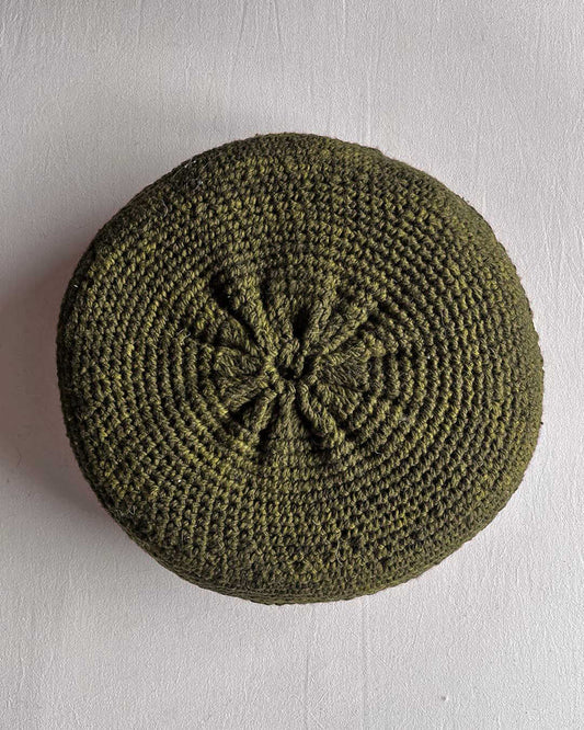 Round Cushion – Moss & Natural