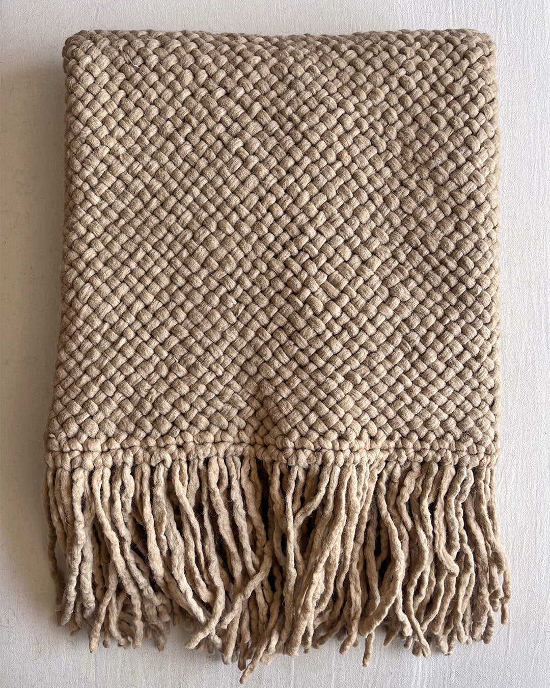 Wool Throw – Beige
