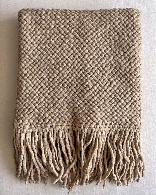 Wool Throw – Beige
