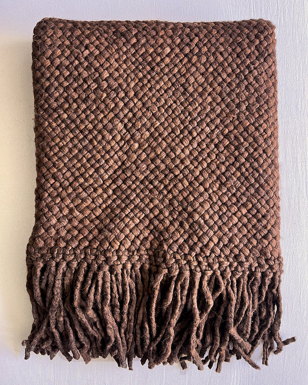 Wool Throw – Chocolate