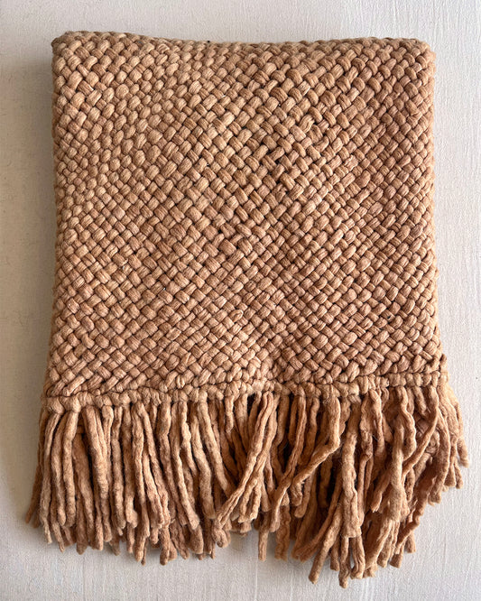 Wool Throw – Camel