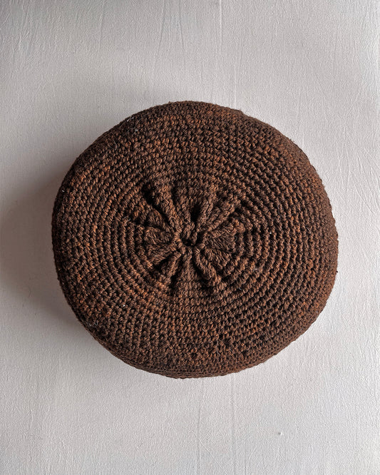Round Cushion – Chocolate & Natural (M)