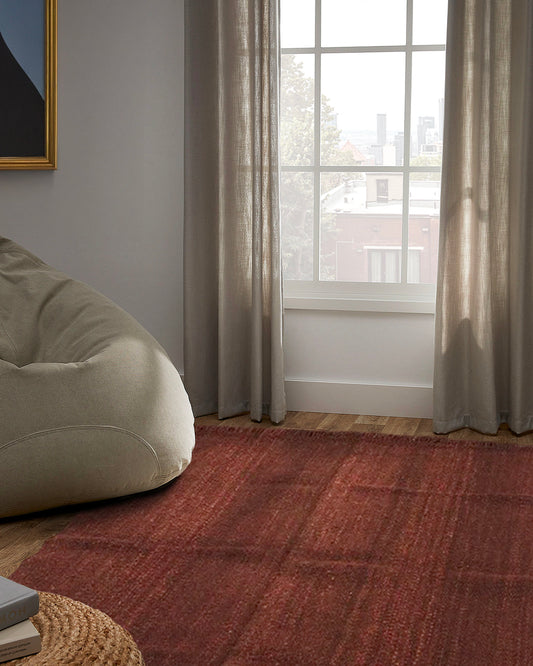 Solid Rug - Burgundy