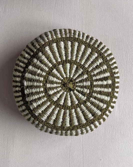 Round Cushion – Moss & Natural