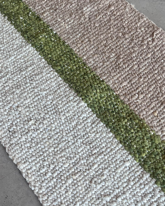 3 Colors Runner - Natural, Moss & Sand