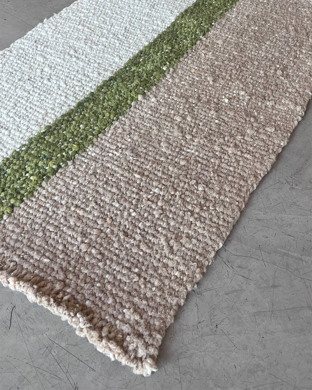 3 Colors Runner - Natural, Moss & Sand