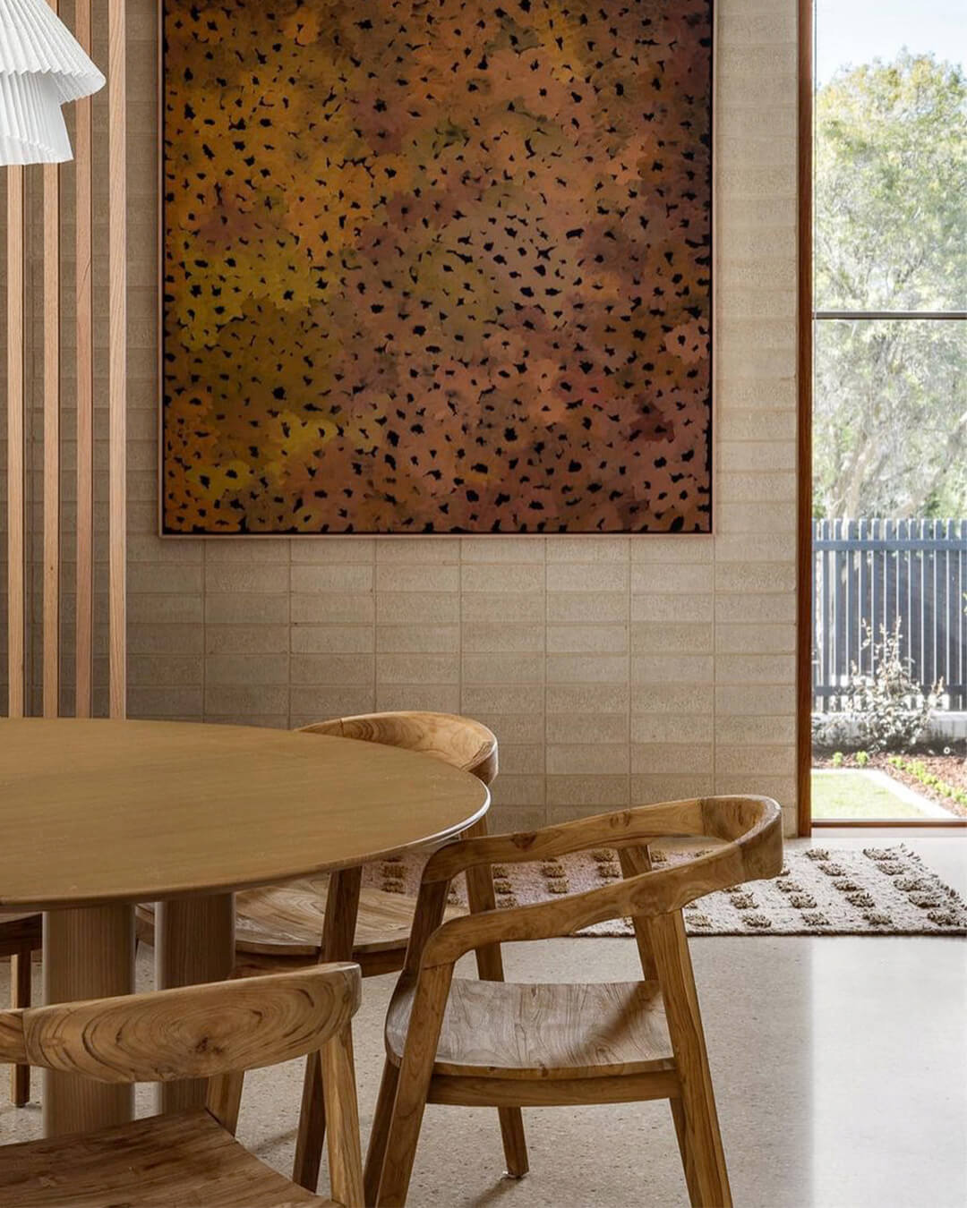 Pom Pom Rug – Old Rose & Nut