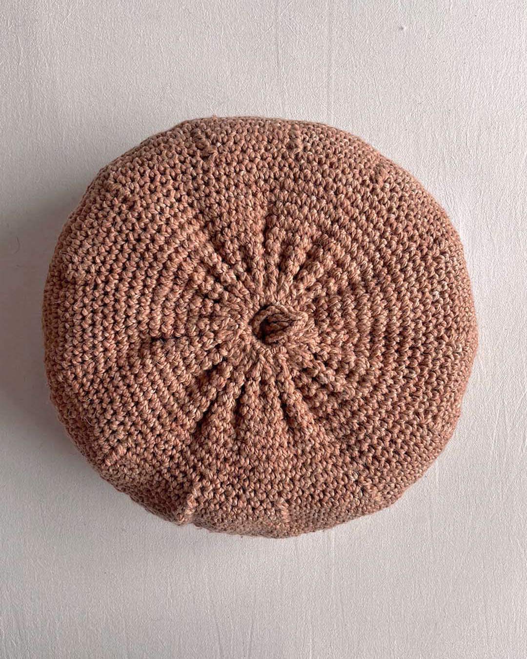 Round Cushion – Old Rose & Natural