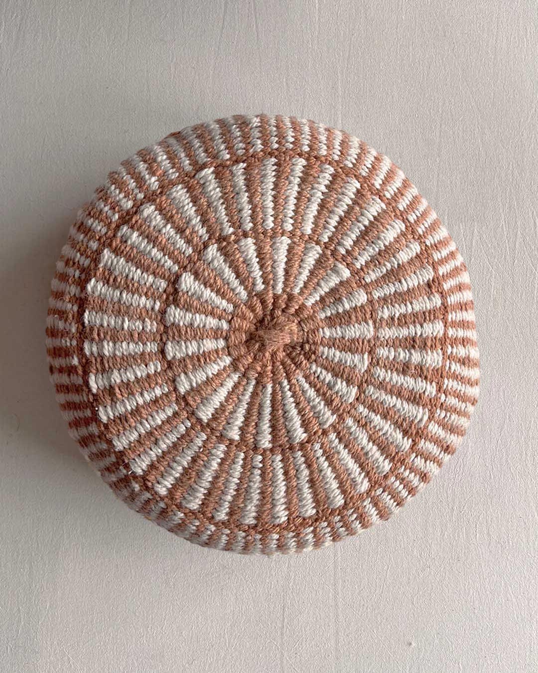 Round Cushion – Old Rose & Natural