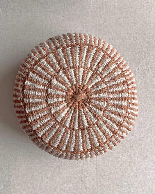 Round Cushion – Old Rose & Natural