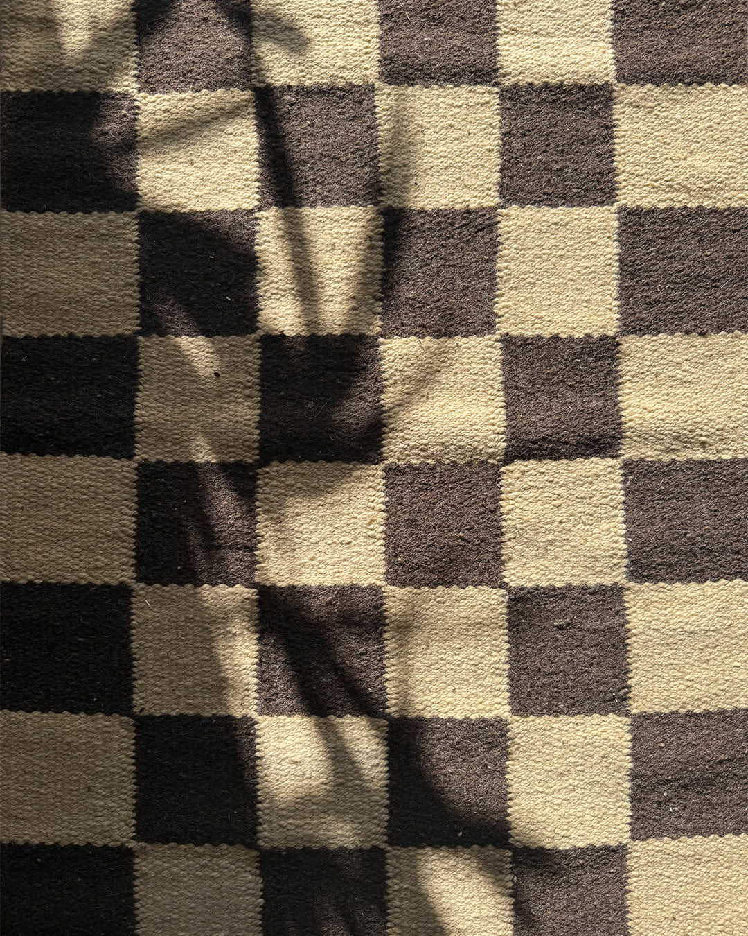 Checkered Runner - Black & Sand