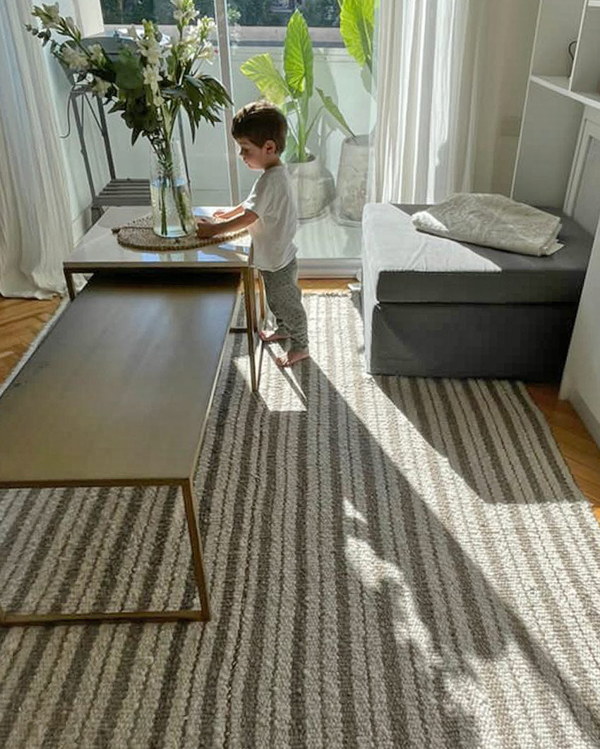 Area Rug - Natural & Gray