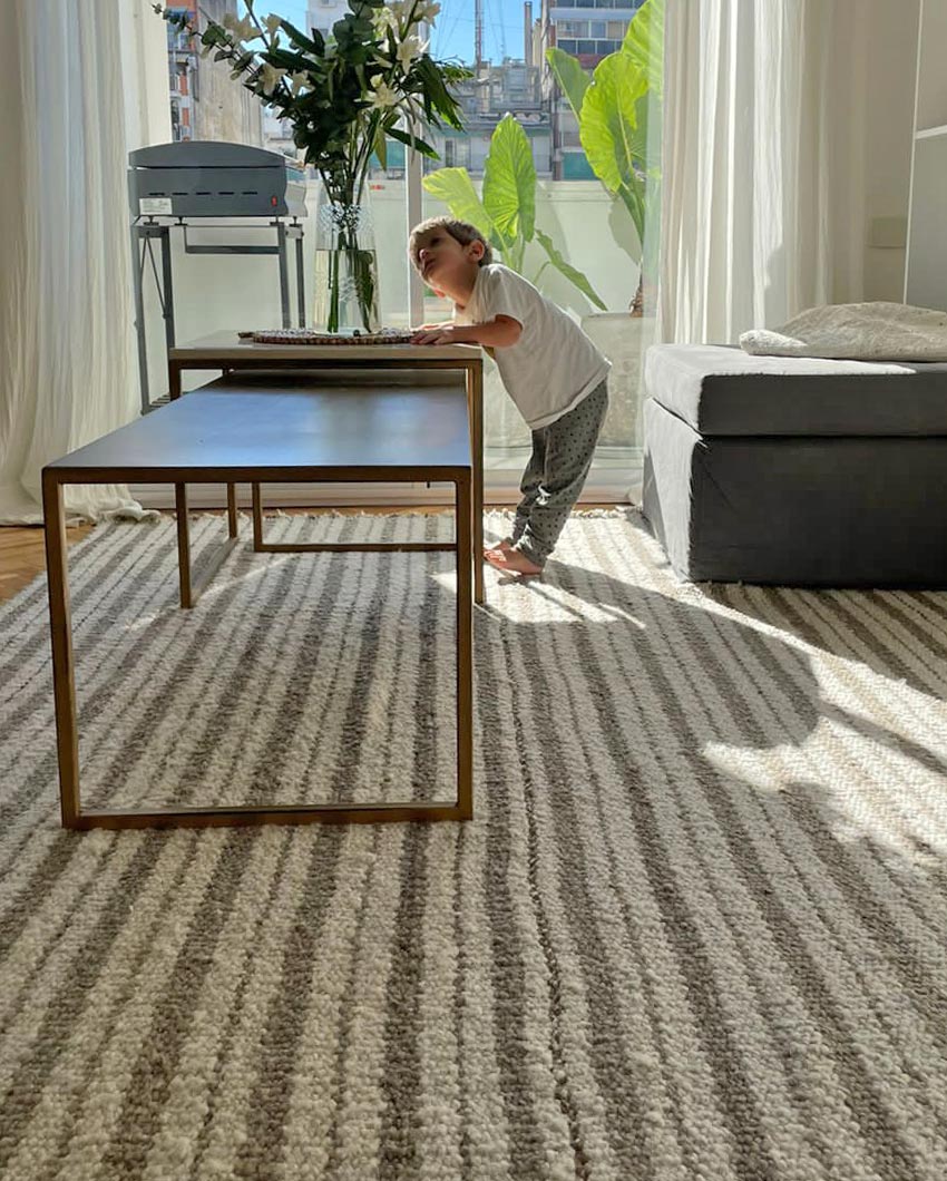 Area Rug - Natural & Gray